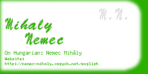 mihaly nemec business card